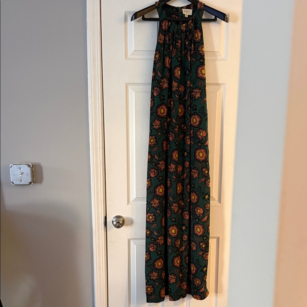 Everly Green Floral Maxi Dress
